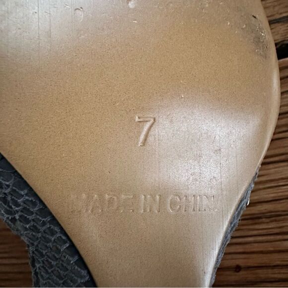 Rebecca Taylor d’Orsay Wedge Pumps Gray Ankle Strap Leather Women’s 7 - Picture 4 of 6